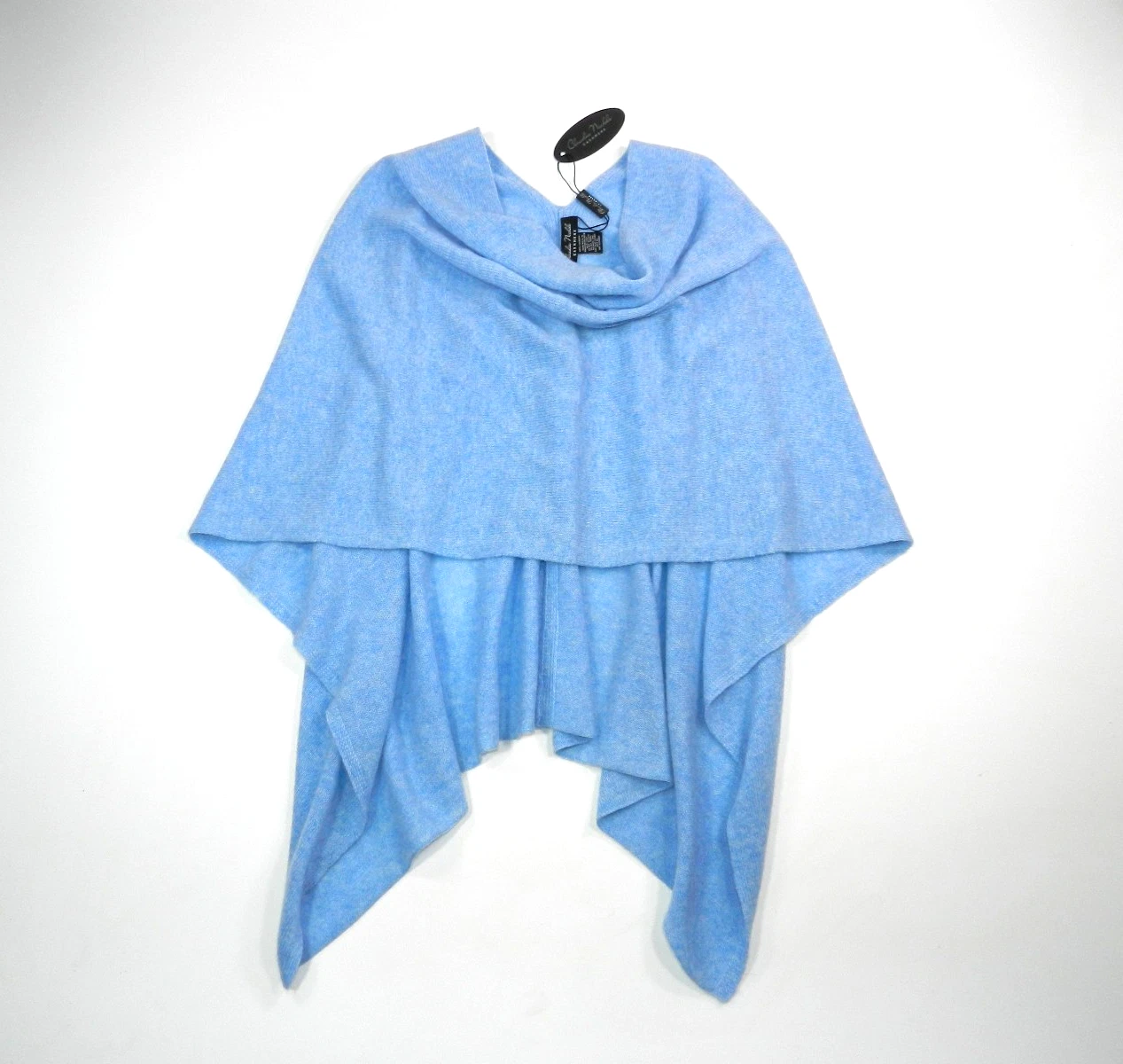 Claudia Nichole Cashmere Dress Topper Poncho Blue
