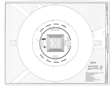 Washington Monument Drawing Architectural Schematic Plan Diagram Poster Print