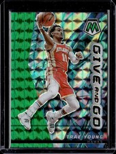 2022-23 Panini Mosaic #4 Trae Young Give and Go Mosaic Green