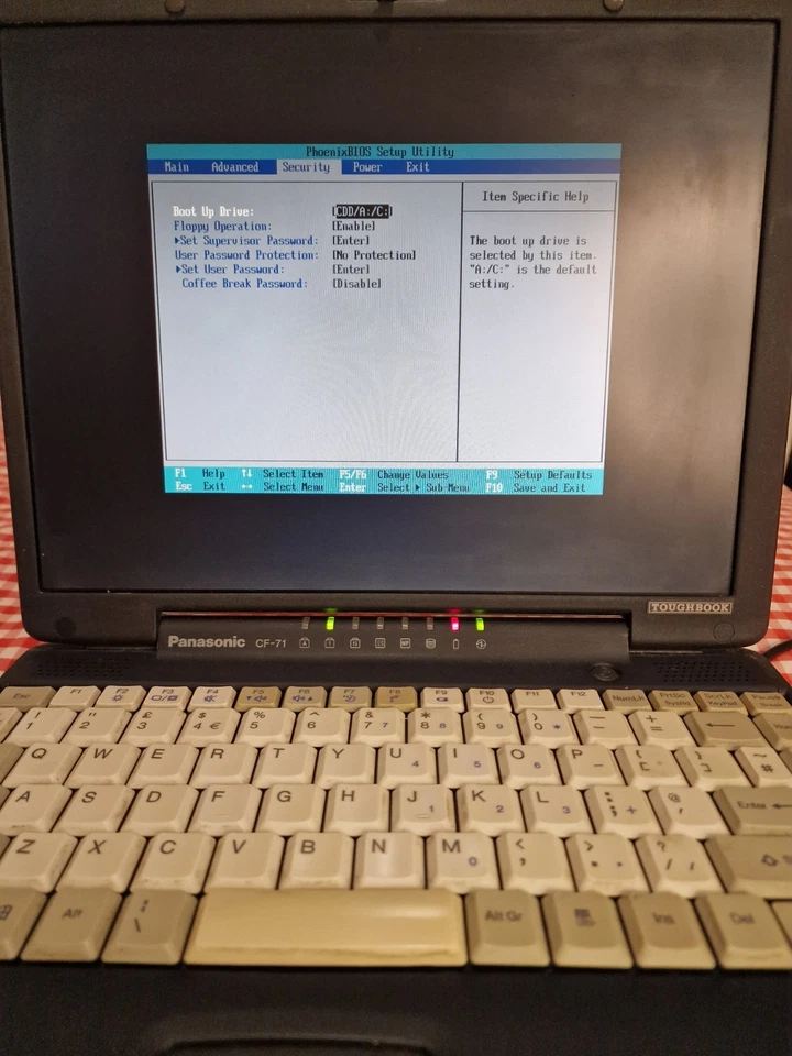 Vtg Panasonic Toughbook CF-71 13.3" Laptop Bios Tested Read Description - Image 3 of 4