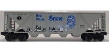 LIONEL CHRISTMAS 4 BAY HOPPER CAR W/ SNOW LOAD DEPARTMENT 56 6-52199 O GAUGE