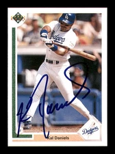 Kal Daniels Signed 1991 Upper Deck Card 166 Los Angeles Dodgers