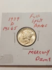 1937 D Mercury Dime UNC++++ Full Split Bands Rare
