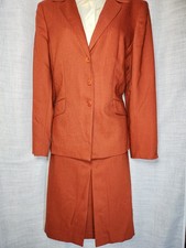 Kasper Rust Skirt Suit Size 10 Women's Vintage Blazer and Skirt Set