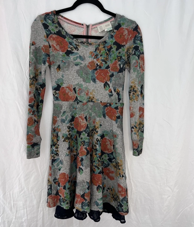 RARE! Anthropologie Terry Floral Fit & Flare Dress Size XXS - Image 3 of 4
