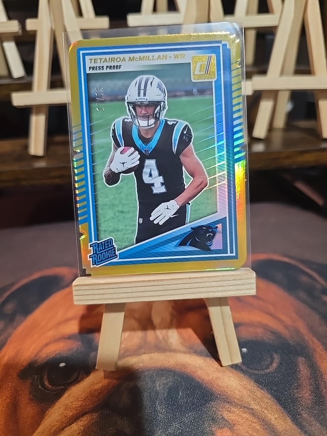 2025 Donruss Rated Rookie - Tetairoa McMillan Press Proof Gold Die-Cut /25
