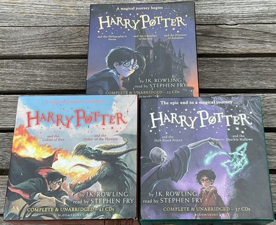 Harry Potter 1-7  Complete Audio CD Collection Audiobooks -Stephen Fry-VGC