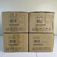 4 Pack New MAXIM 5884MRSN Essentials - Light 7.5” Wide Satin Flush Mount Light