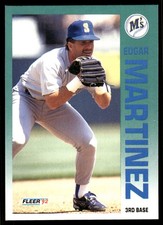 Edgar Martinez 1992 Fleer #286 Mariners MLB READ FREE SHIPPING AutographDen