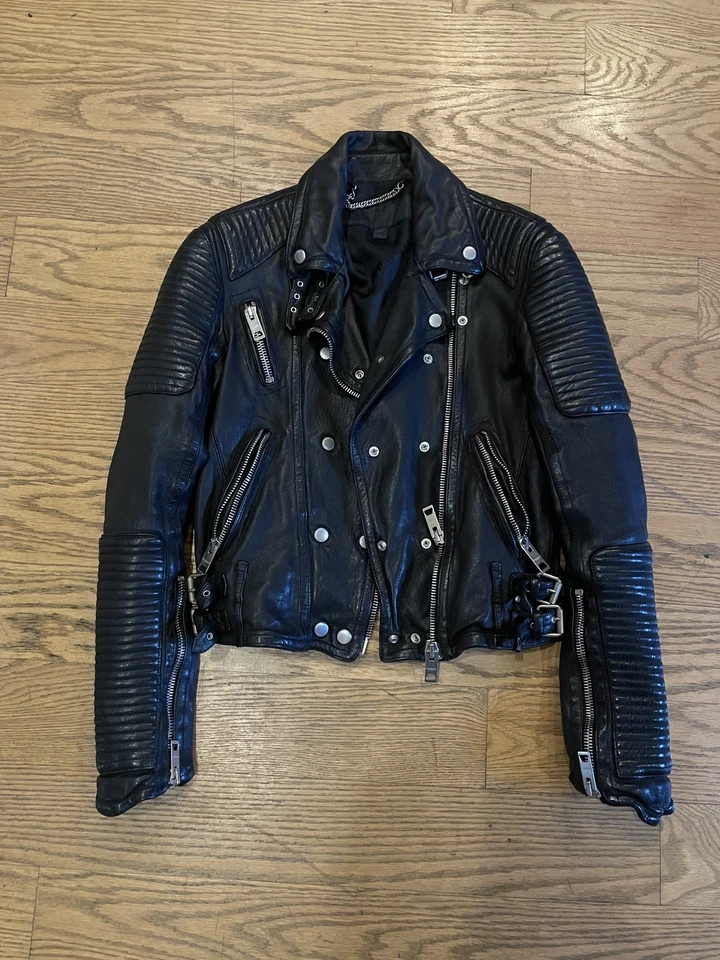 Chaqueta de cuero Burberry Prorsum icónica Loseley SS11 Foto 3 de 4