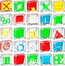 Bedwina Mini Cube Puzzle Box Set - Pack of 24 Balance IQ Party Favor Games... 