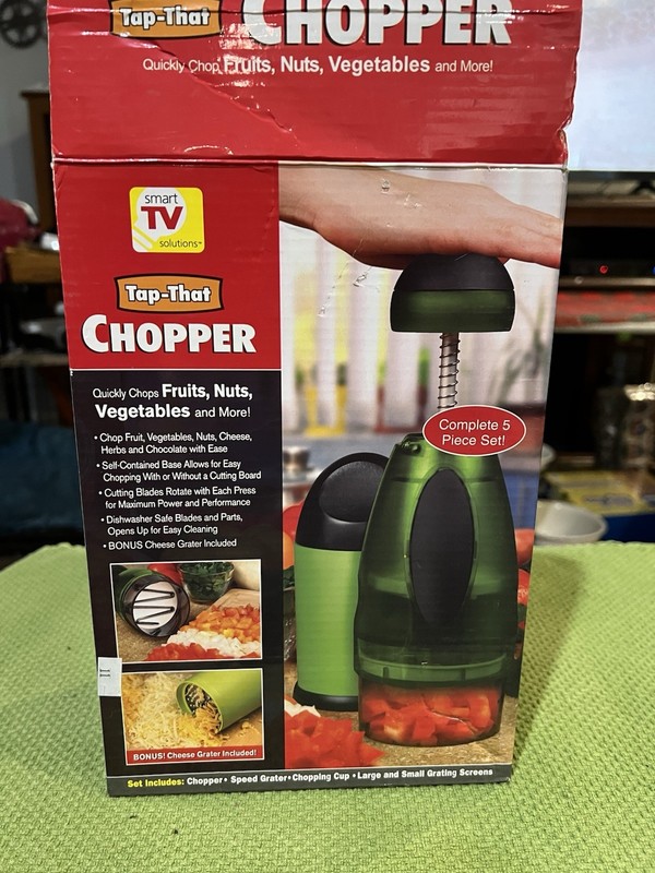 Smart TV Solutions Tap-That Chopper and Cheese Grater Complete 5 Piece Set - 