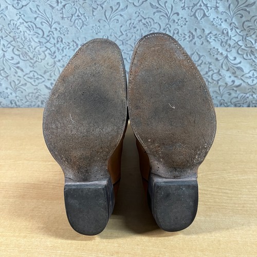 Stivali da cowboy vintage Rios of Mercedes da uomo marrone chiaro taglia 8 stile D 1240D - Foto 6 di 9