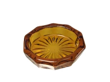 Mosser Glass Co. ( Amber ) Oval Salt Dip, 1.75" x 1.25",  Made in USA