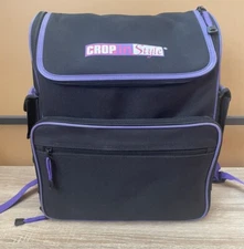 Crop In Style Backpack Organizer Bag Arts & Crafts Scrap-Booking Black Purple