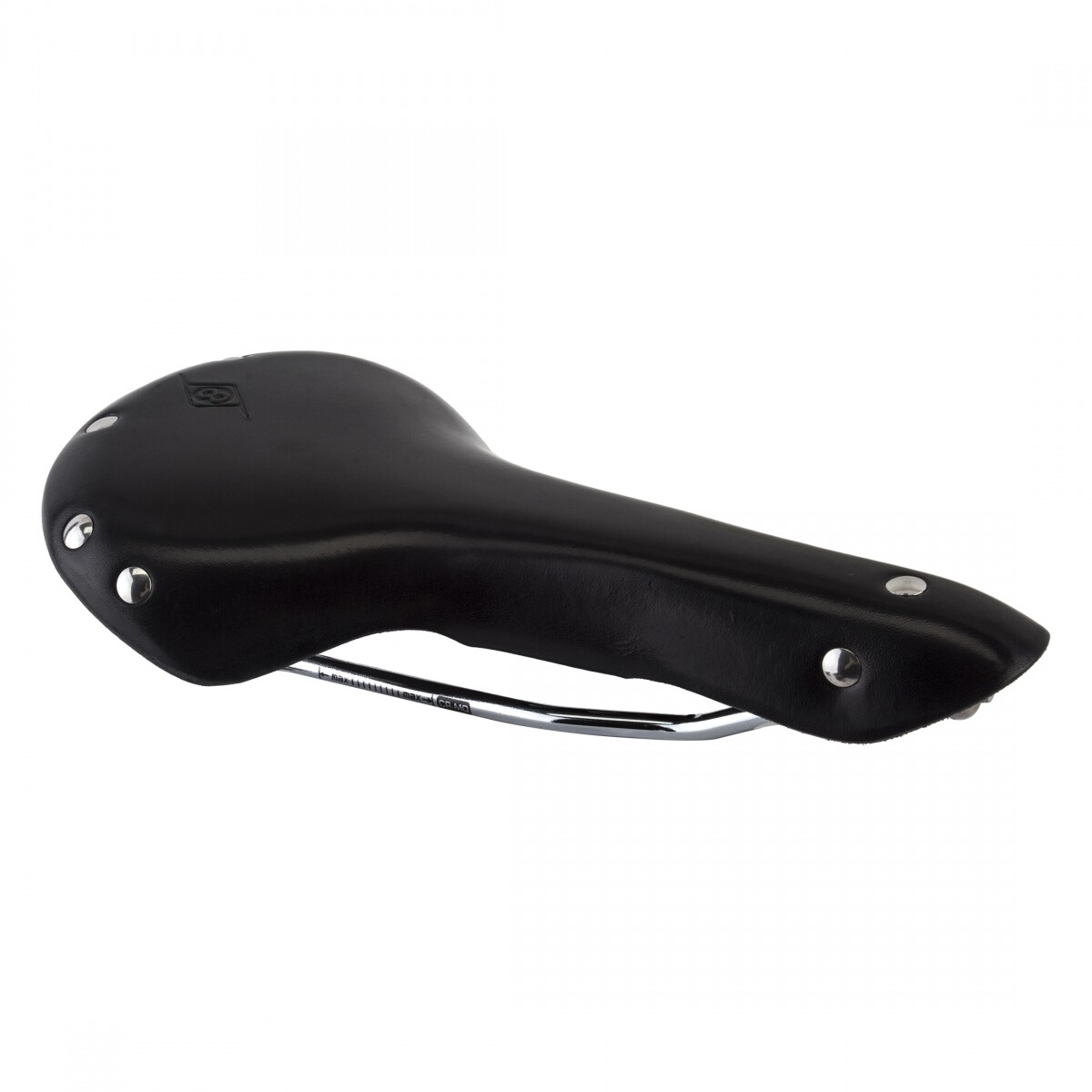 Origin8 Classic Saddle - Black Leather 155mm Width Chromoly Rails