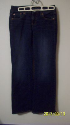 American eagle girls size 0 jeans 36 in L super stretch rivet button zip close b