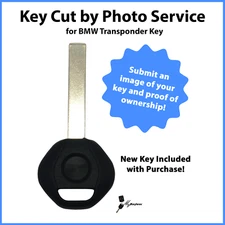 -Key Cut by Photo- Service for New Replacement BMW Transponder Key - HU92-P