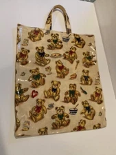 Ulster Weavers All-Over Teddy Bear Pattern Packable Tote Shopping Bag Reusable