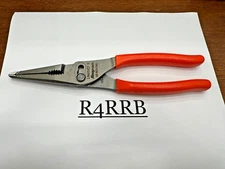 Snap-On Tools USA NEW ORANGE 9" Soft Grip Long Nose Slip Joint Pliers LN47ACFO