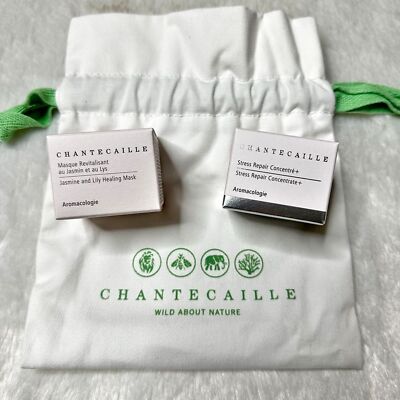 NIB Chantecaille Jasmine Lily Healing Mask Stress Repair Concentrate + Mini Set