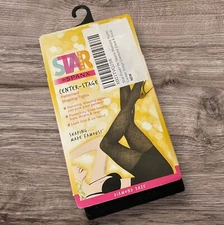 Spanx Star Power Center Stage Patterned Shaping Tights Size A Deep Ruby Color
