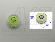 4pcs Acrylic  15x6mm Round Bullseye Spirit Bubble Level Sens:  1.5  in circle