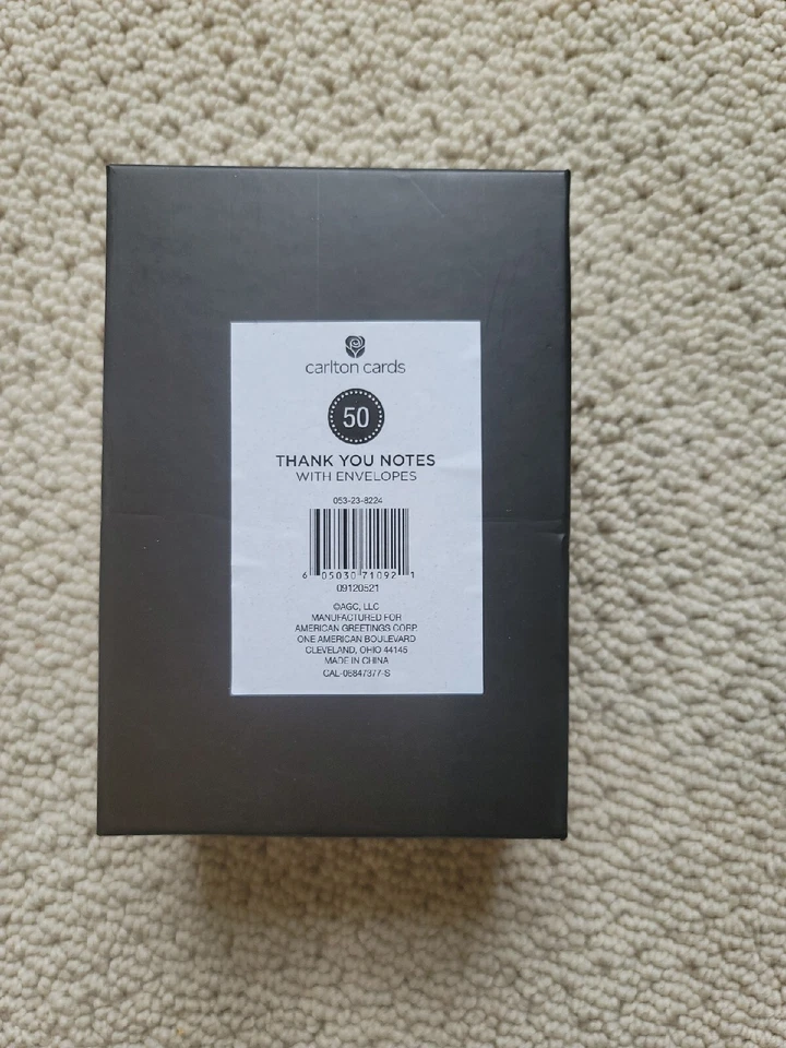 Благодарственные записки с конвертами Carlton Cards Hallmark 50 штук - Изображение 2 из 2