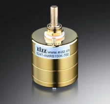 EIZZ Premium Gold 24 Steps Attenuator Dual Stereo Volume Potentiometer 2-gang