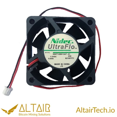 NIDEC AltairTech.io Bitmain PSU replacement fan for APW12, APW7, APW3, APW3++