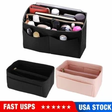 Felt Purse Handbag Organizer Insert - Multi pocket Storage Tote Shaper Liner Bag