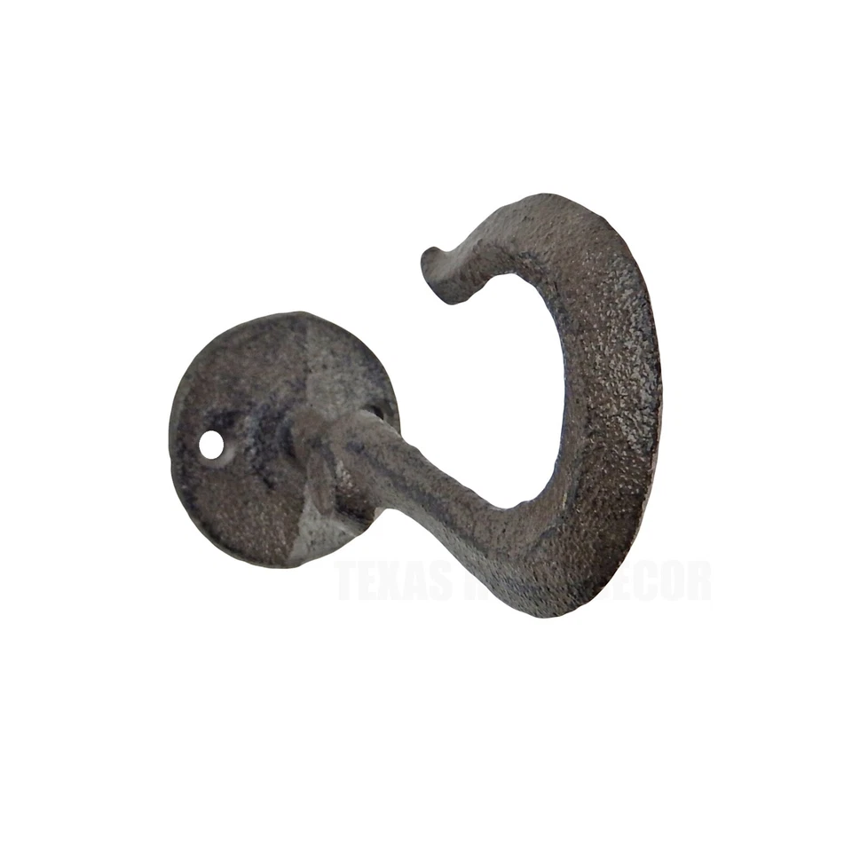 Industrial Ceiling Clevis Eye Wall Hook Heavy Duty Cast Iron Antique Brown Look - Image 2 of 4