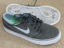 EUC Nike Stefan Janoski Daily Wear gray brushed suede tie tennis shoes boys 4.5
