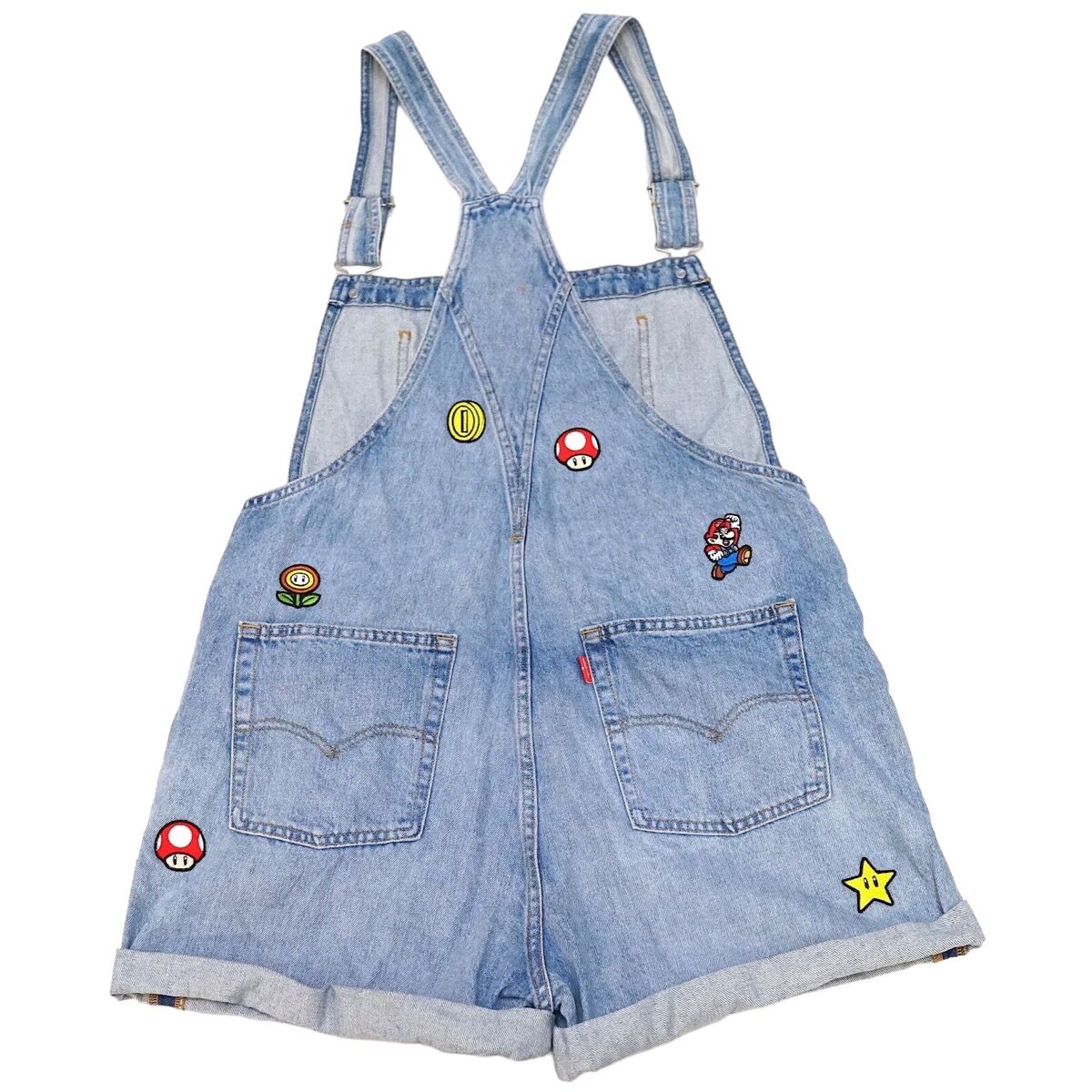 Levi's X Super Mario Brothers Vintage Shortalls Overalls XS Levi's X Super Mario Brothers Vintage Shortalls Overalls XS