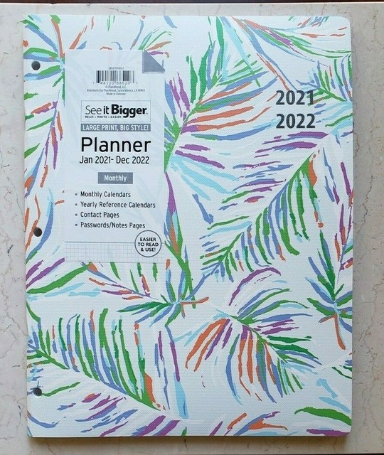 PlanAhead See It Bigger 2021 2022 2 Year Monthly Planner Calendar 