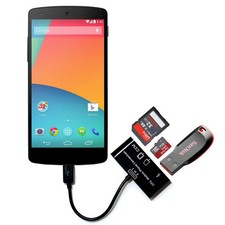 OTG HUB MICRO USB CARD READER to SD SDHC SDXC for Android Smartphone Samsung