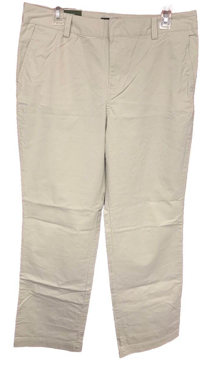 Women's Eddie Bauer Mercer Fit Stretch Chino Khaki Pants- Size 12