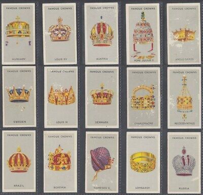 Details about  / 1938 FAMOUS CROWNS world royal crown Godfrey Phillips Tobacco Card Set 25 cards