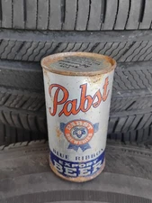 1930s Papst Blue Ribbon Export Beer Flat Top Can IRTP