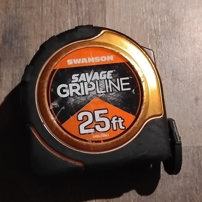 Swanson Savage Gripline 25 ft SAE Retractable Measuring Tape w/ Belt Clip