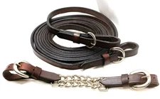 TORY Leather Western Bridle Split Reins Buckle End Matching Chinstrap