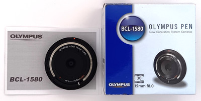 [Near Mint] Olympus Objektiv 15 mm f/8 schwarz BCL-1580 Body Cap Objektiv...
