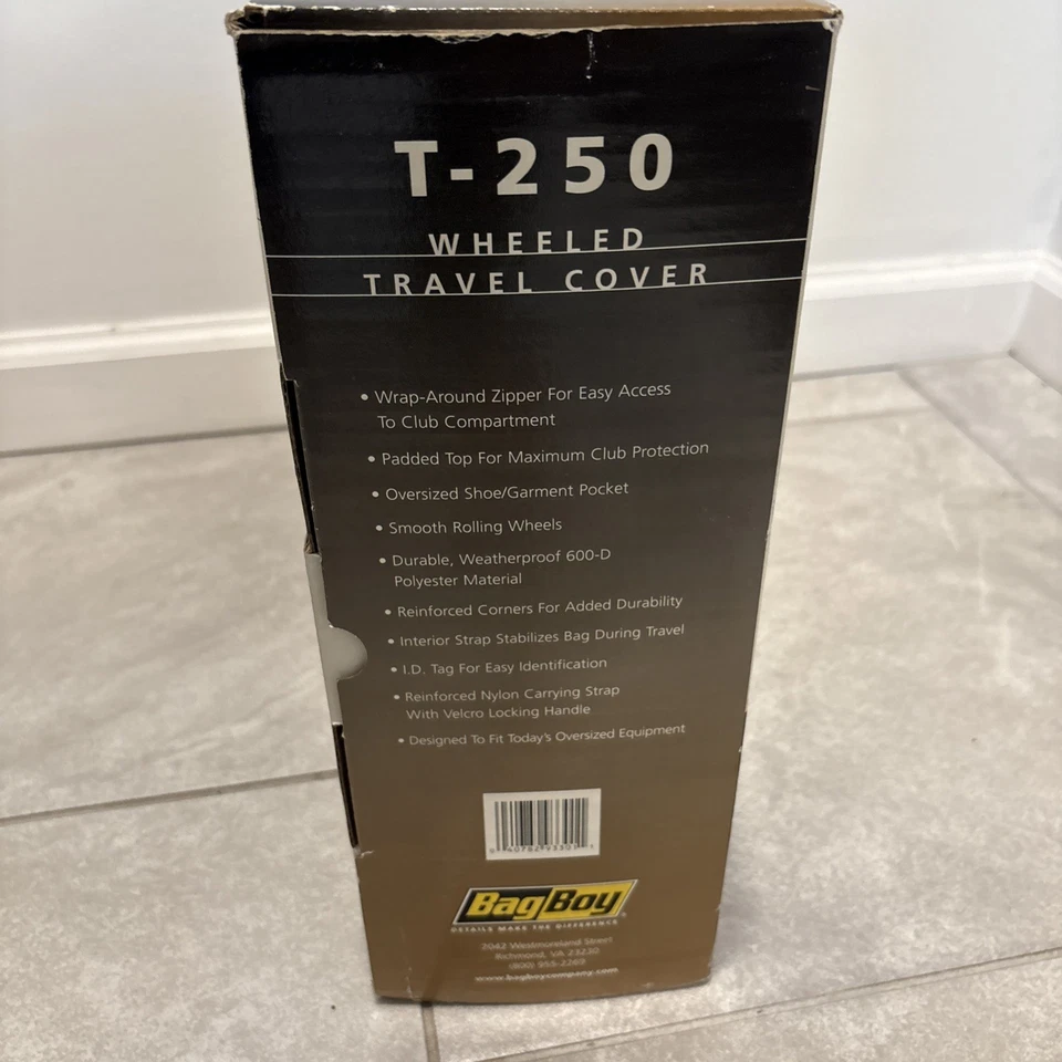 *NUEVO* Funda de viaje con ruedas BagBoy T-250 portador de palos de golf *negro* Foto 3 de 4