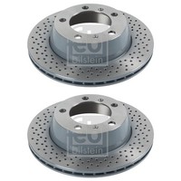 2X Febi Bremsscheiben 299Mm Gelocht Hinten Passend FüR Porsche Boxster Cayman |