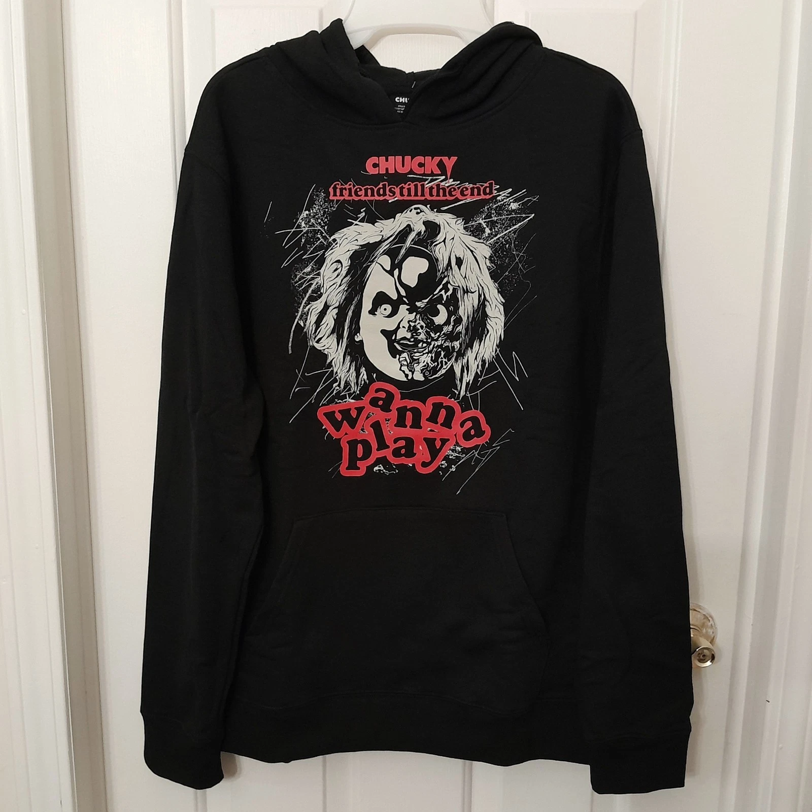 Mens Chucky Pullover Hoodie Sweatshirt Size Medium Horror Halloween