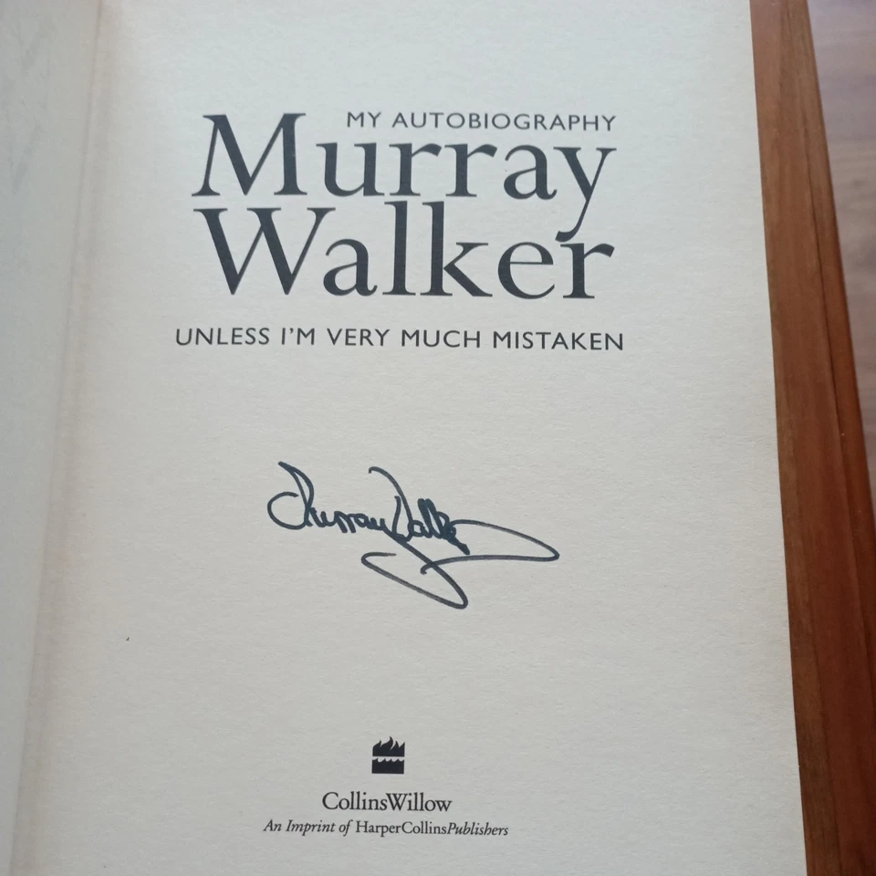 Signed Murray Walker My Autobiography Hardback Book 2002 VGC - Image 3 of 4