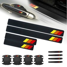 12Pcs Anti-Scratch Cup Tri-Color Door Handle Sill Cover Scuff Sticker For Toyota