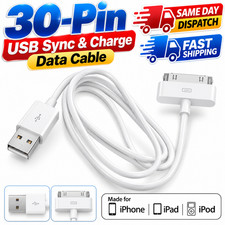30 Pin USB Data Sync Cable Charger for Lot iPhone 4 4G 4S iPod Nano iPad 1/2/3