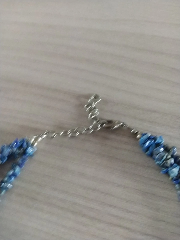collana lunga da donna lapislazzulo blu Con Pendente Argento - Immagine 4 di 4