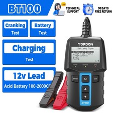 Topdon Bt100 12v Automotive Battery Tester 100-2000cca Alternator Analyzer Pro Topdon Bt100 12v Automotive Battery Tester 100-2000cca Alternator Analyzer Pro